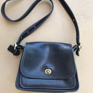 Vintage Coach black leather purse